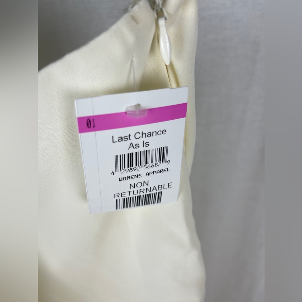 Lulus Cream One-Shoulder Fringe Midi Dress Size Small NWT - Picture 6 of 11